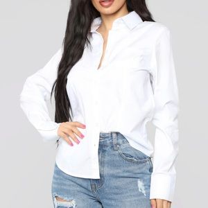 Women’s white button up